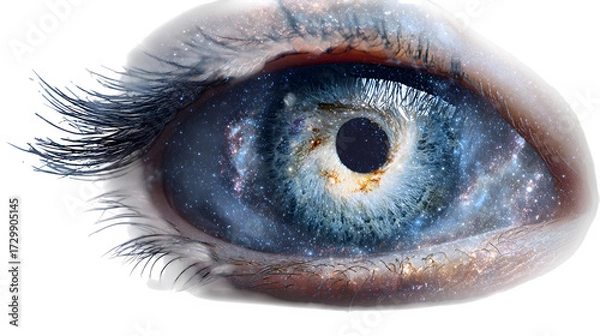 Fototapeta Cosmic Eye, isolated on transparent background