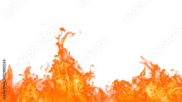 Obraz 燃え上がる炎のイメージのイラスト（透明背景）