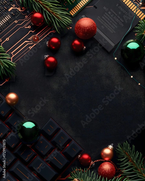 Obraz Premium festive background with high tech details