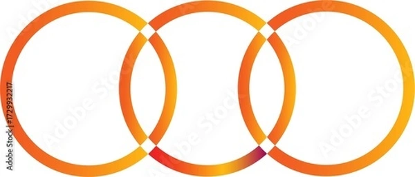 Obraz orange ring isolated on white background