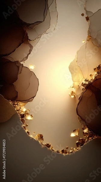 Fototapeta Cracked paper texture background with torn edges damaged surface abstract design artistic pattern vintage style textured backdrop for creative projects