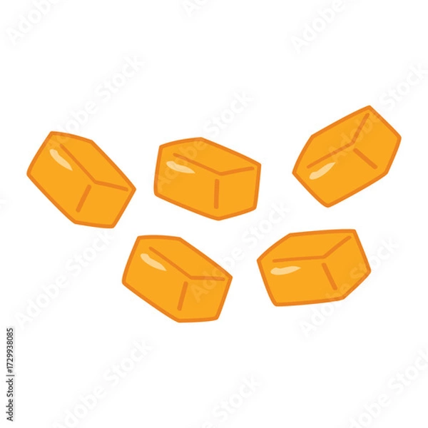 Fototapeta Mango Fruit Slice, Freshly Cut Mango Cubes