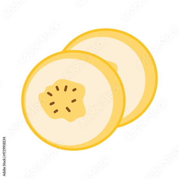 Fototapeta Sliced banana, Slices of Fresh Banana