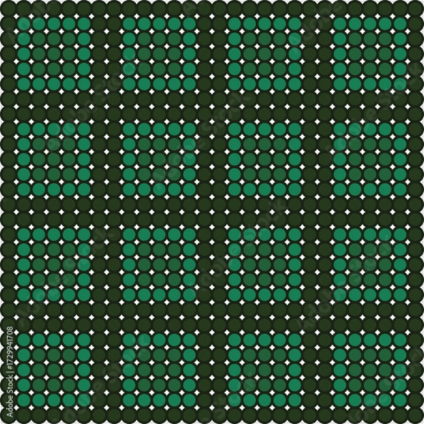 Fototapeta Seamless light green plaid fabric texture vector pattern illustration design