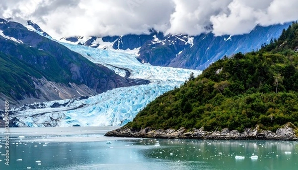 Obraz Alaskan Glacier on a Cloudy Day