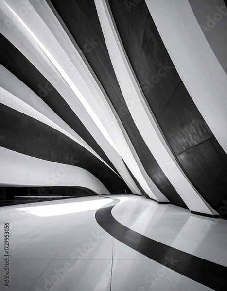 Fototapeta Abstract architectural interior (2)