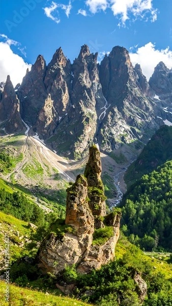 Obraz Alpine rock formations under a blue sky