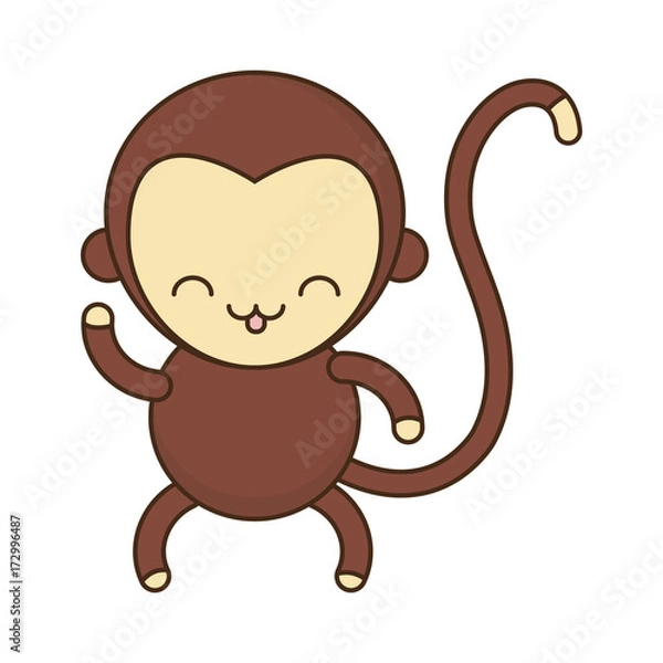 Fototapeta cute monkey icon
