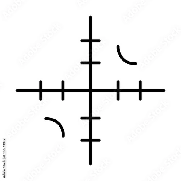 Fototapeta axis line icon