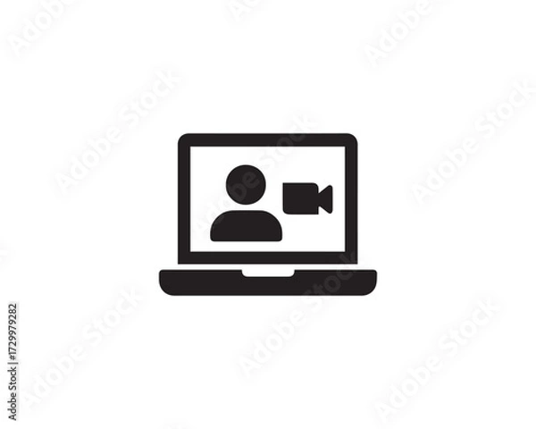 Obraz Video Conference icon vector design illustration set