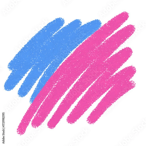 Fototapeta Abstract artistic background with blue and pink brushstrokes on a black canvas design illustration