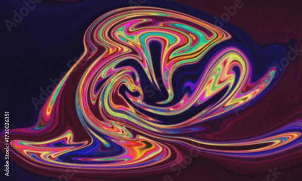 Obraz Abstract colorful fluid art vibrant psychedelic swirl modern artistic background