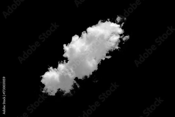 Fototapeta natural white clouds on black background, clouds element