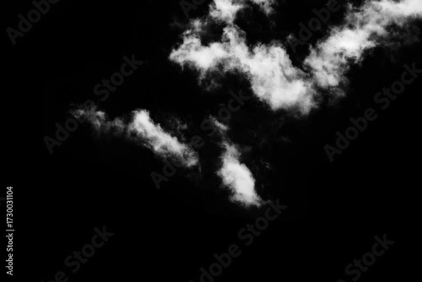 Fototapeta abstract clouds on black background, clouds element