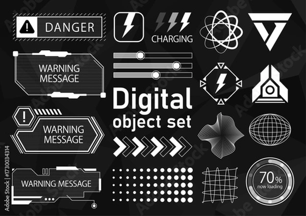 Fototapeta Digital Object Set 024