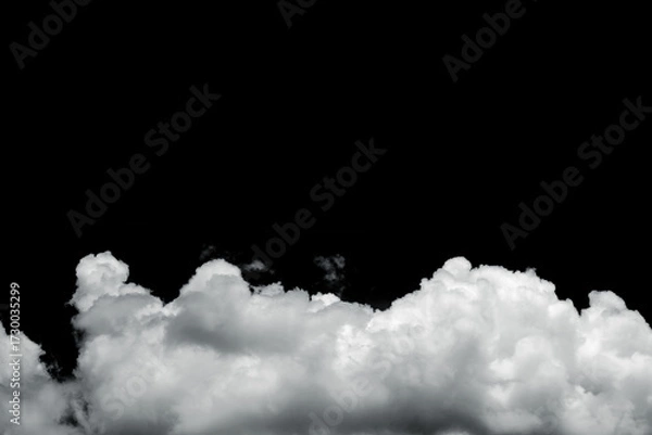 Fototapeta clouds on corner frame isolated on black background