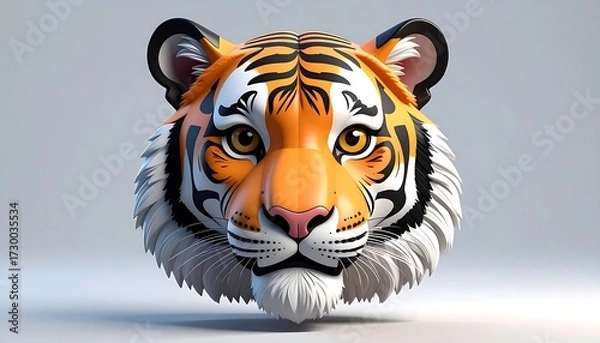 Obraz 3D tiger head illustration