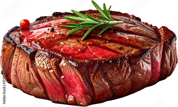 Fototapeta Steak 3D PNG Transparent Background (Isolated on White Background)