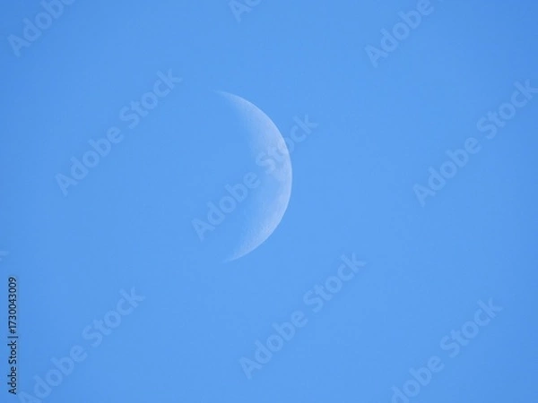 Obraz 青空に浮かぶ三日月