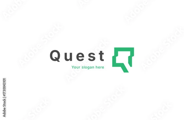 Obraz Modern Quest Logo Design for Company Branding, Business Identity, and Creative Marketing