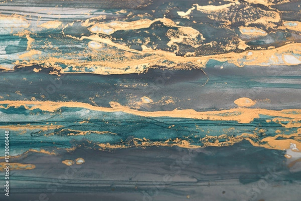 Fototapeta Art background made of multicolored ink stains