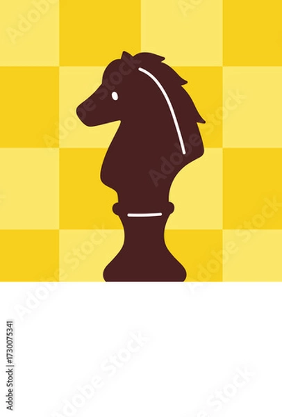 Fototapeta 午年の年賀状テンプレート　2026年　文字なし