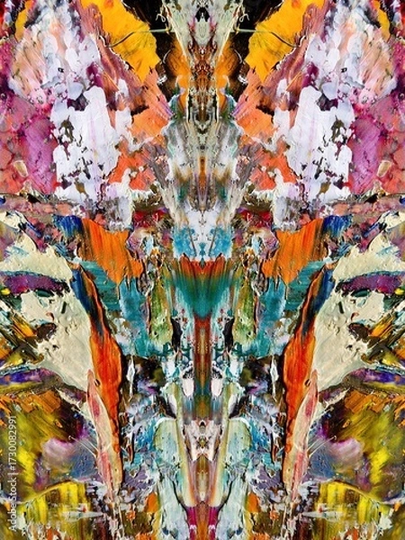Fototapeta Abstract art background . Hand painting artwork on canvas .