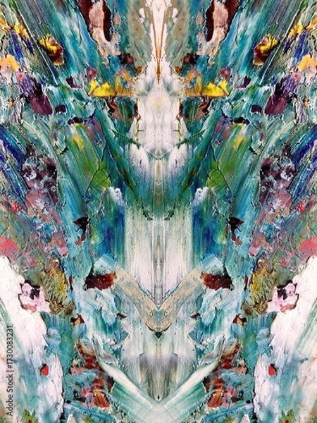 Fototapeta Abstract art background . Hand painting artwork on canvas .