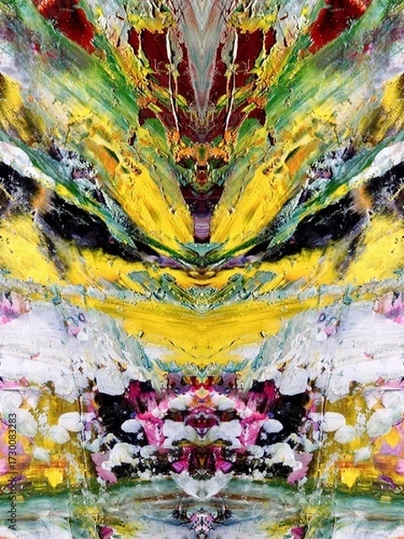 Fototapeta Abstract art background . Hand painting artwork on canvas .