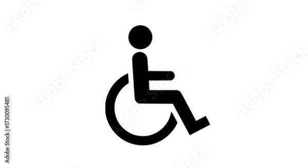 Obraz Vector art of the international symbol of access, a wheelchair icon, representing accessibility and inclusivity for people with disabilities