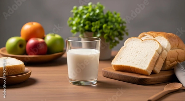 Obraz Hari Susu Nasional dengan Sarapan Sehat Keluarga Indonesia