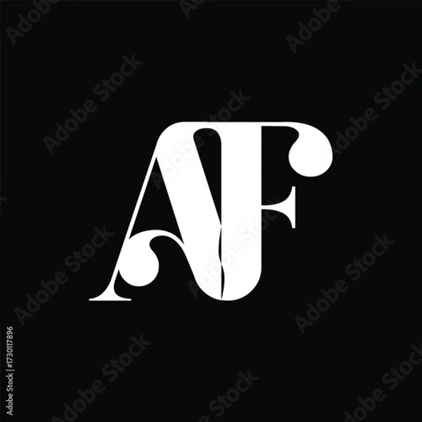 Obraz Initial letter AF logo design 