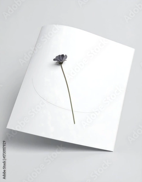 Obraz A single flower on white