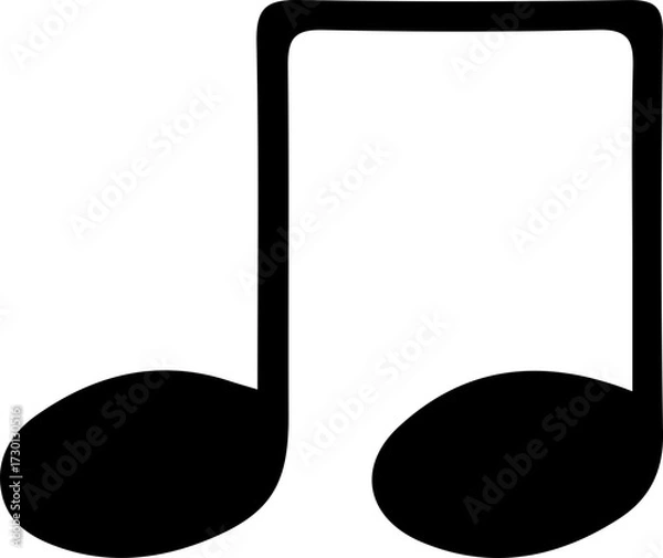 Fototapeta Musical Notes and Treble Clef Icon