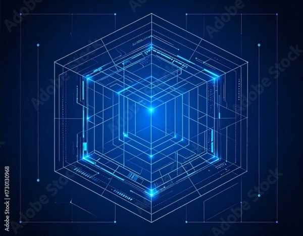 Obraz Abstract 3D cube design