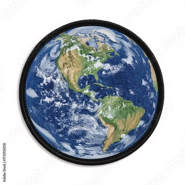 Fototapeta PatchEarth, Planet, EarthScience, Astronomy, Celestial, SolarSystem, Universe, Cosmic, Geology, Geography, Atmosphere, Orbit, Satellite, Global, Terra, Astrophysics, Cosmology, Space, Educational, Sci