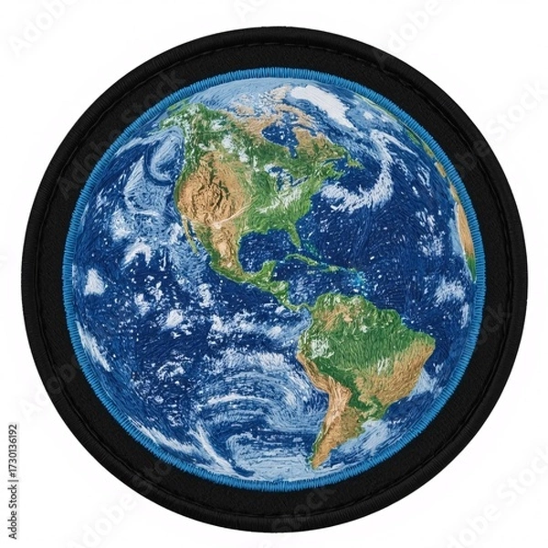 Fototapeta PatchEarth, Planet, EarthScience, Astronomy, Celestial, SolarSystem, Universe, Cosmic, Geology, Geography, Atmosphere, Orbit, Satellite, Global, Terra, Astrophysics, Cosmology, Space, Educational, Sci