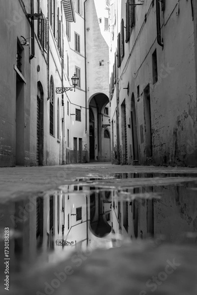 Fototapeta Typical architecture and street view in Florence, Italy