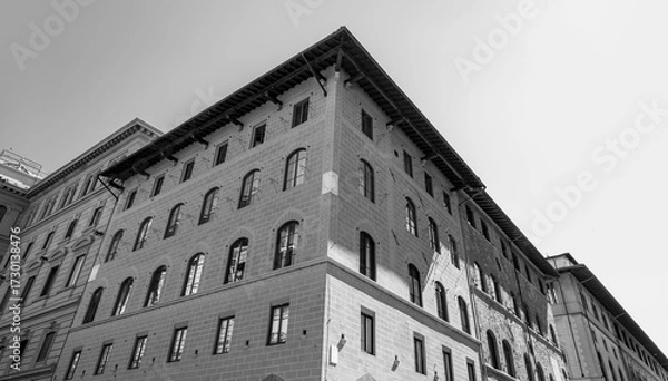Fototapeta Typical architecture and street view in Florence, Italy