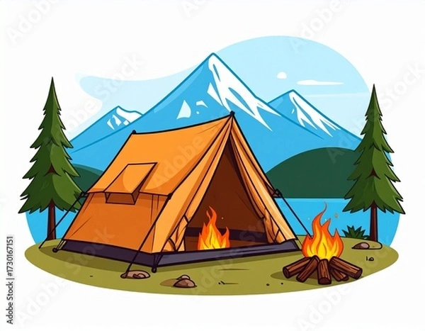 Fototapeta キャンプの絵