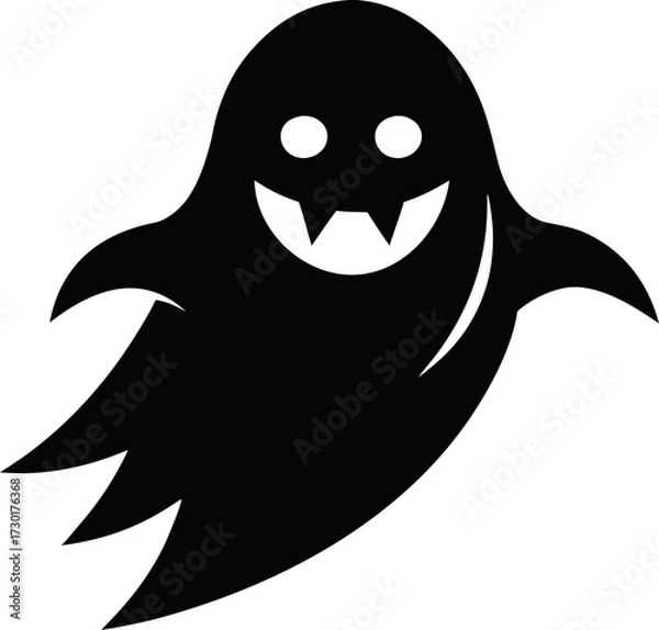 Obraz Ghost silhouette black icon