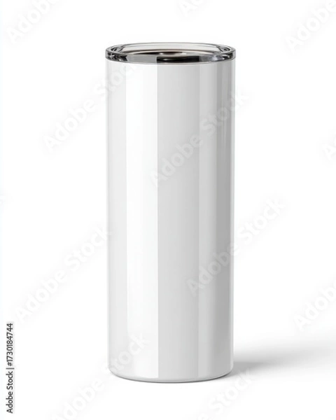 Obraz Blank White Insulated Travel Mug for Customization or Branding Use