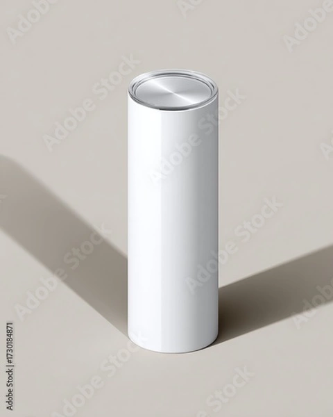Obraz Minimalist White Can Mockup for Product Display and Branding Projects