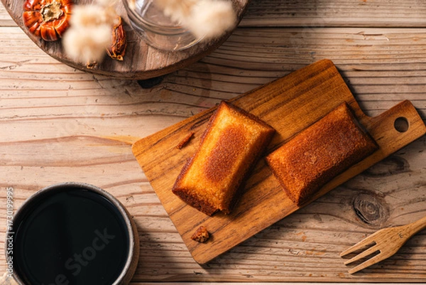 Fototapeta 美味しそうなフィナンシェ