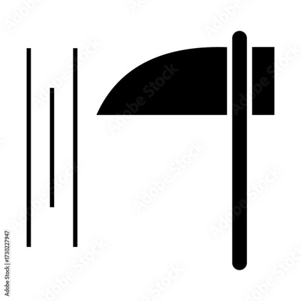 Obraz ax silhouette icon
