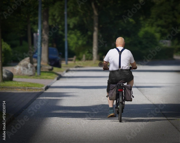 Obraz Radfahrer von hinten