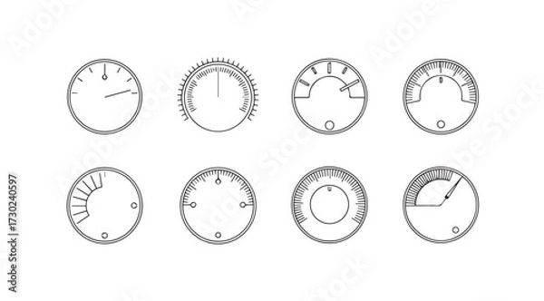 Fototapeta Vector art of gauge isolated on white