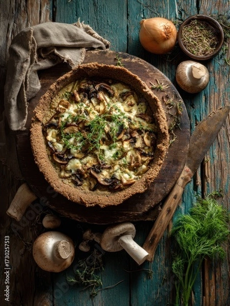 Obraz spinach and cheese pie
