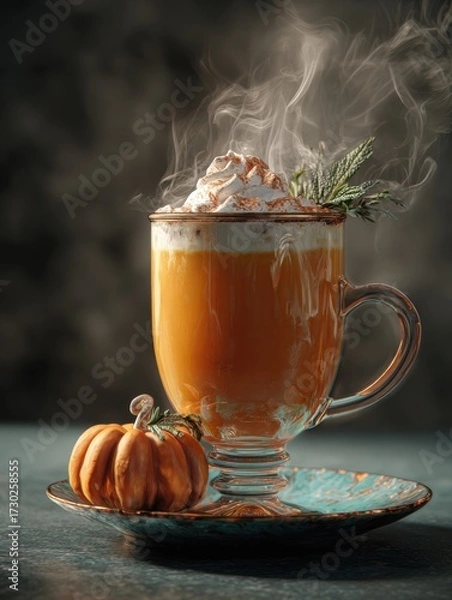 Obraz cup of tea with cinnamon