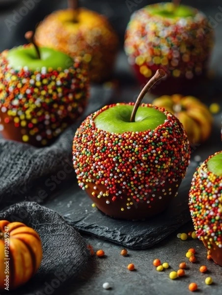 Obraz apples on a wooden table